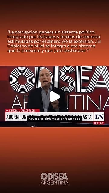Reel de Odisea Argentina cuestiona foco en Adorni y plantea un sistema de corrupción